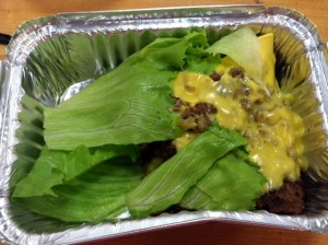 Cheeseburger in lettuce