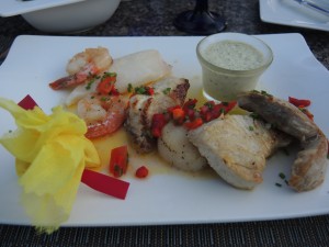 Ocean Club mixed seafood grill