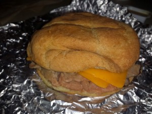 Roast beef with cheese
